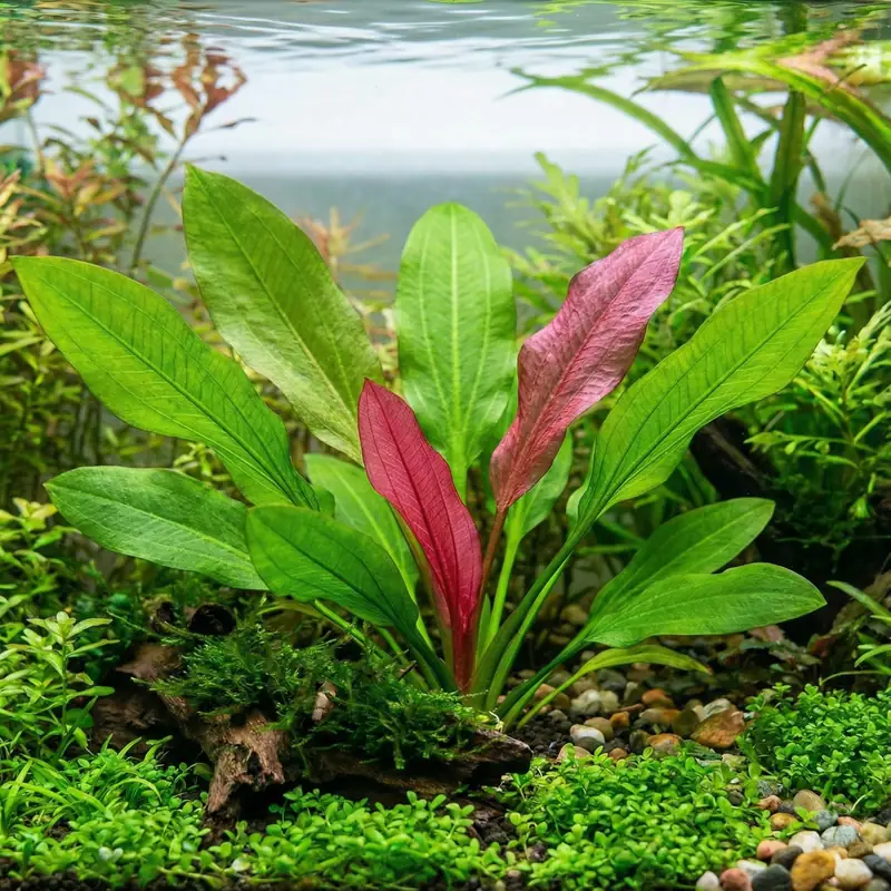 红钻皇冠水草Echinodorus ‘Red Diamond’饲养资料，图片